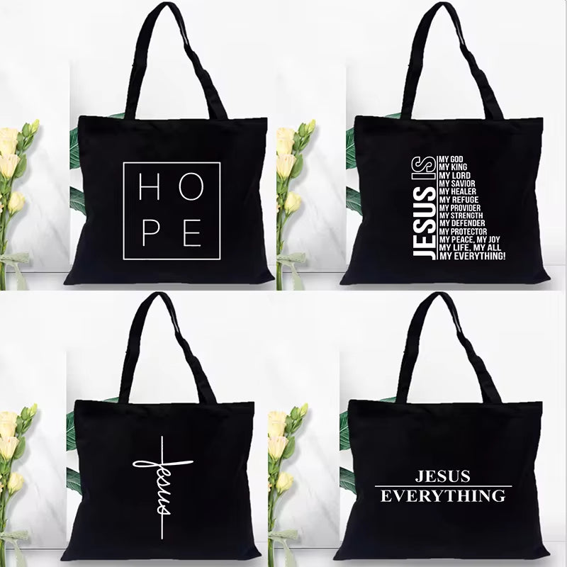 Jesus Canvas Tote Bags Eco Friendly 