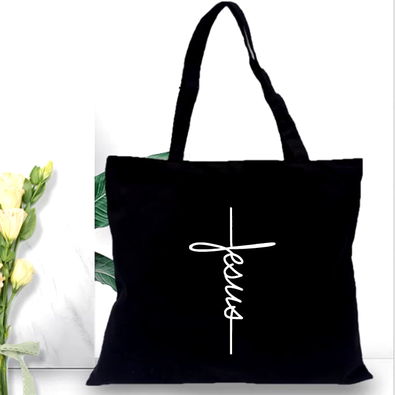 Jesus Canvas Tote Bags Eco Friendly 