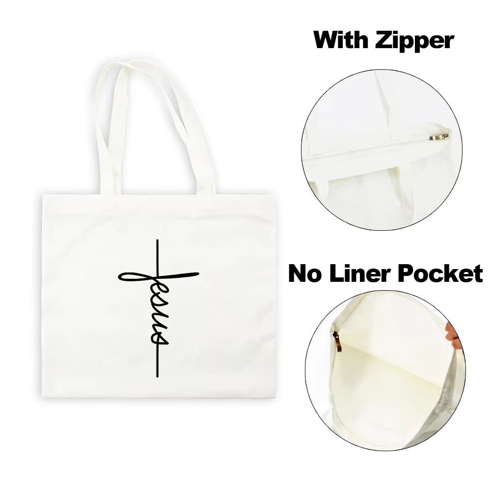 Jesus Canvas Tote Bags Eco Friendly 