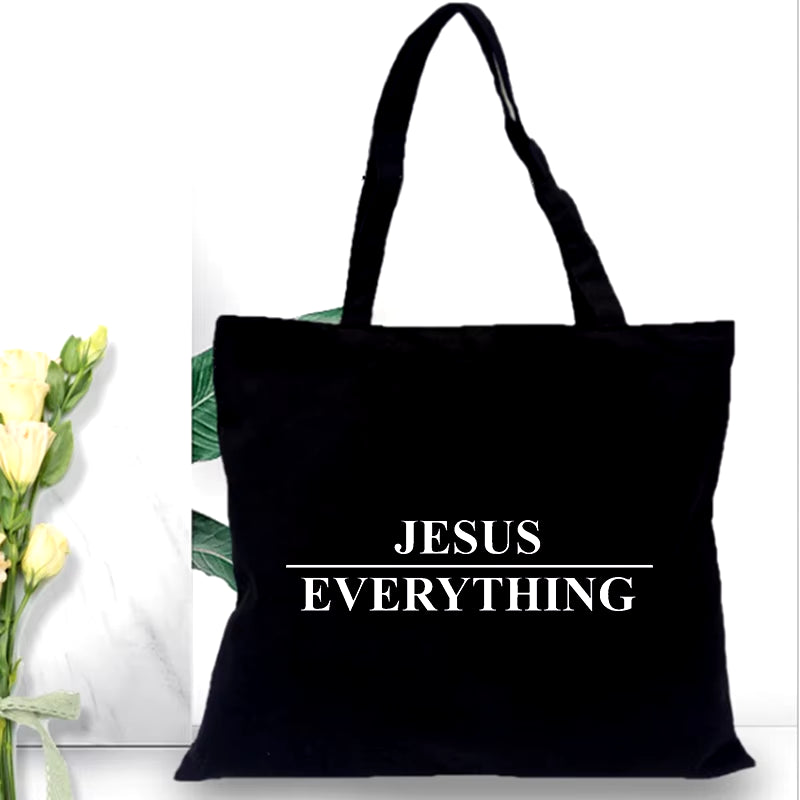 Jesus Canvas Tote Bags Eco Friendly 